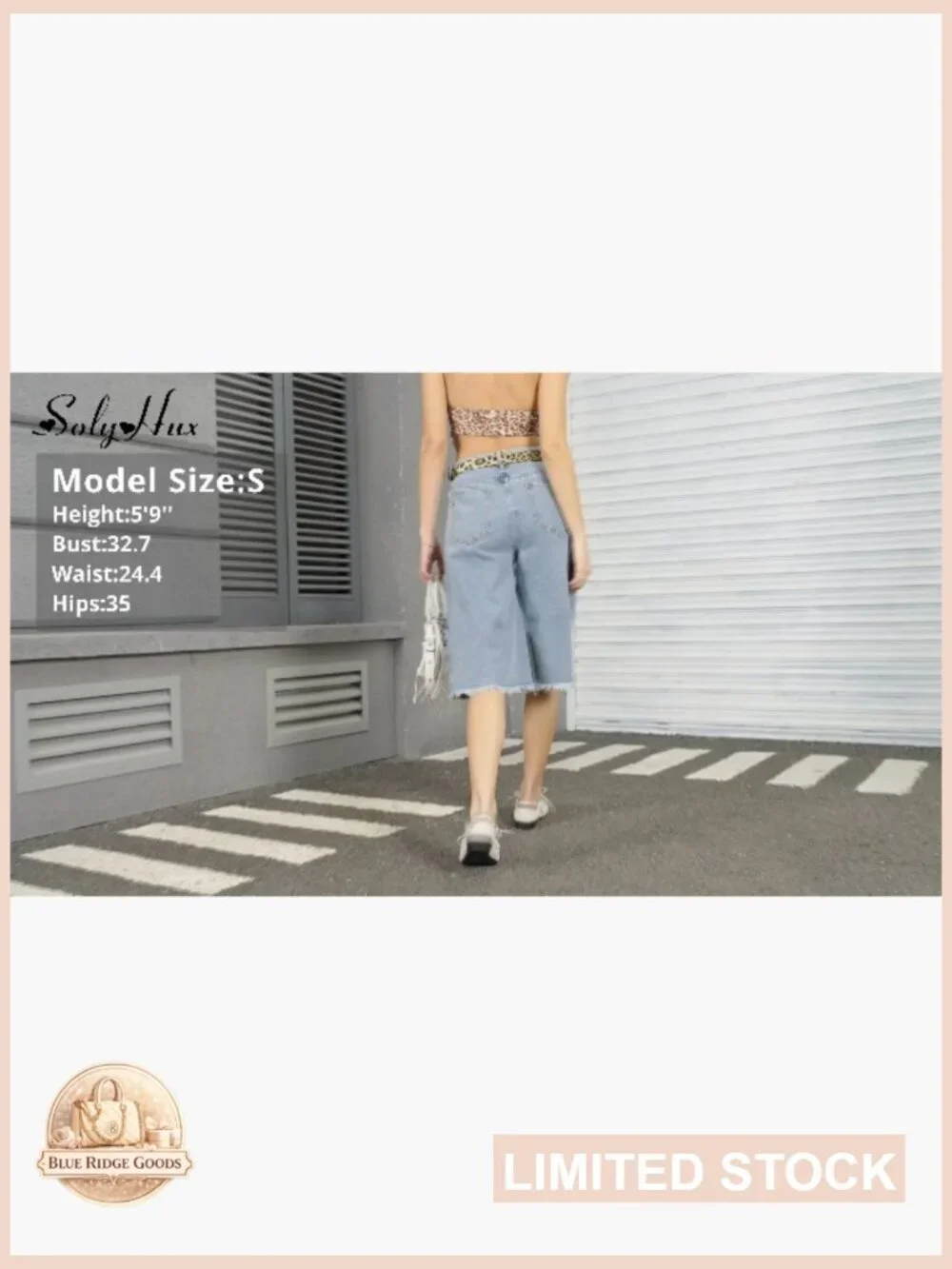 Wide Leg Baggy Cropped Denim Shorts Y2K Ripped Raw Hem High Rise Streetwear